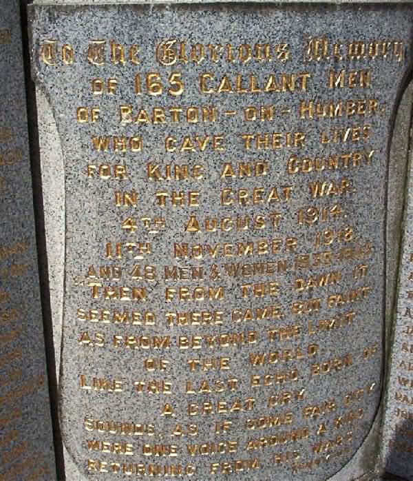 Picture of Panel on Cenotaph